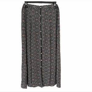 Max Studio Women's Floral Midi Skirt with Buttons